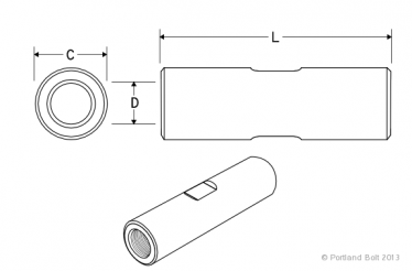 Round Sleeve Nut with Wrench Flats